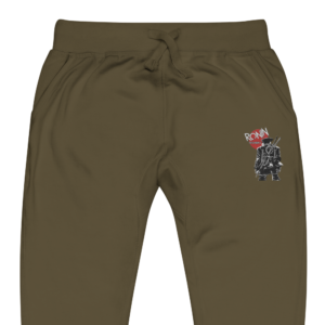 Military Green Embroidered Turtle Terps Unisex fleece sweatpants